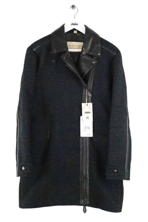 Manteau Burberry Bleu en Laine, taille L - Seconde Main