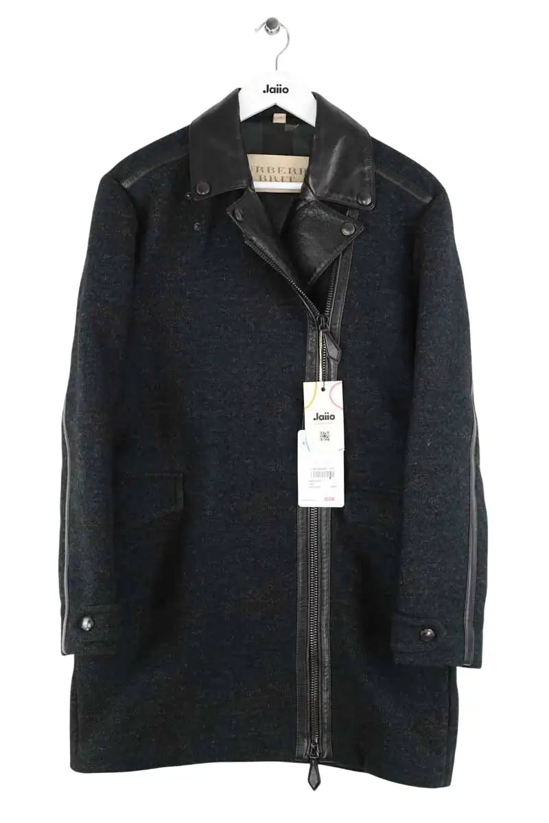 Manteau Burberry Bleu en Laine, taille L - Seconde Main