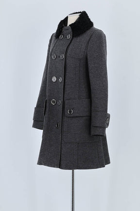 Manteau Burberry Gris en Laine