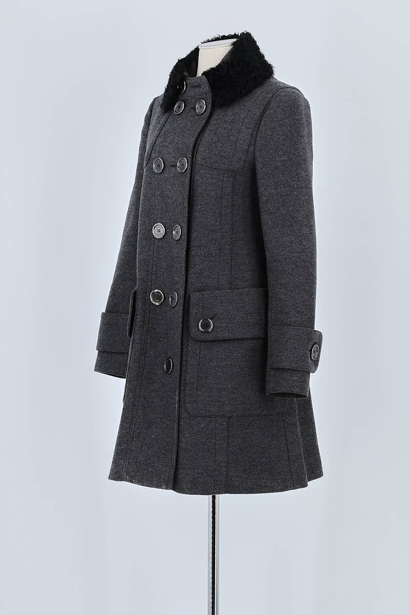 Manteau Burberry Gris en Laine