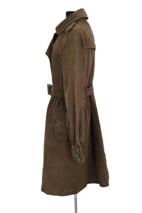 Manteau Burberry Kaki en Coton