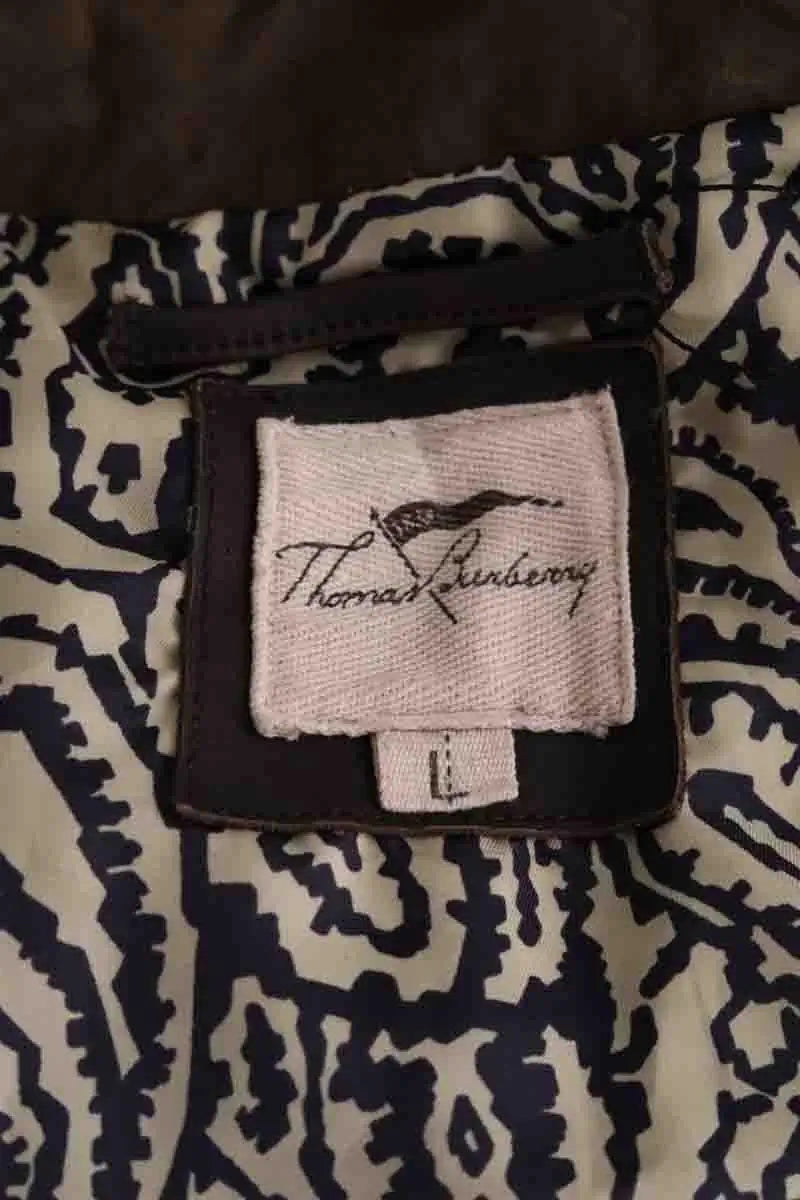 Manteau Burberry Kaki en Coton