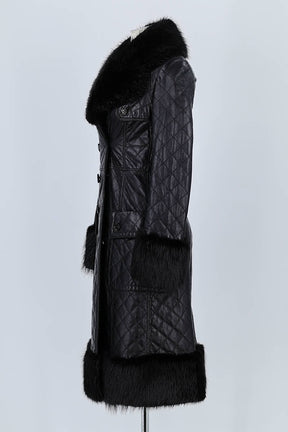 Manteau Burberry Noir en Cuir