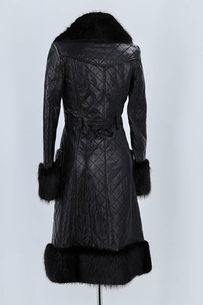 Manteau Burberry Noir en Cuir
