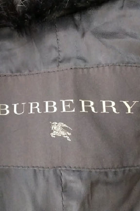 Manteau Burberry Noir en Cuir