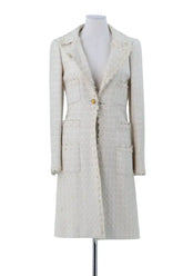 Manteau Chanel Beige en Coton, taille S - Seconde Main