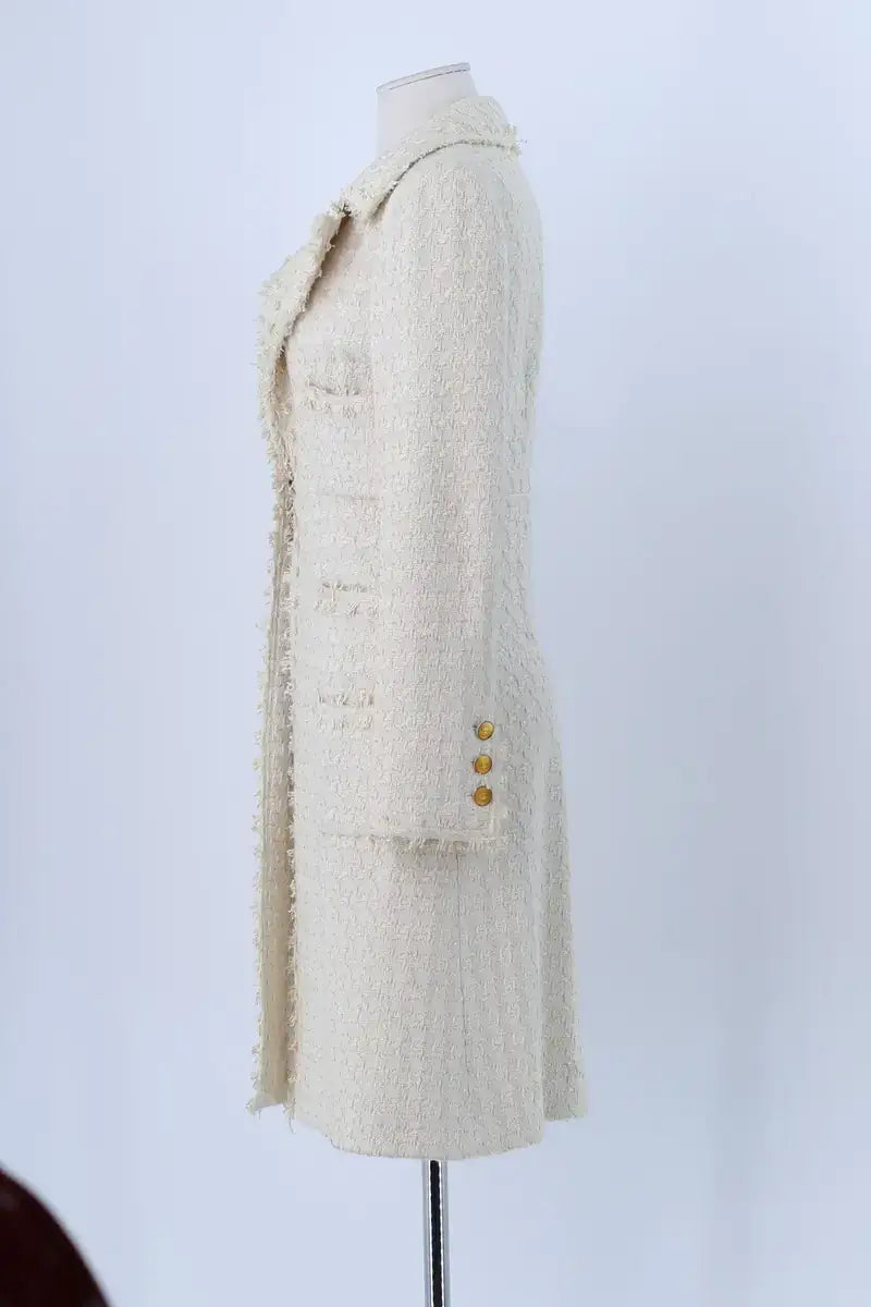 Manteau Chanel Beige en Coton