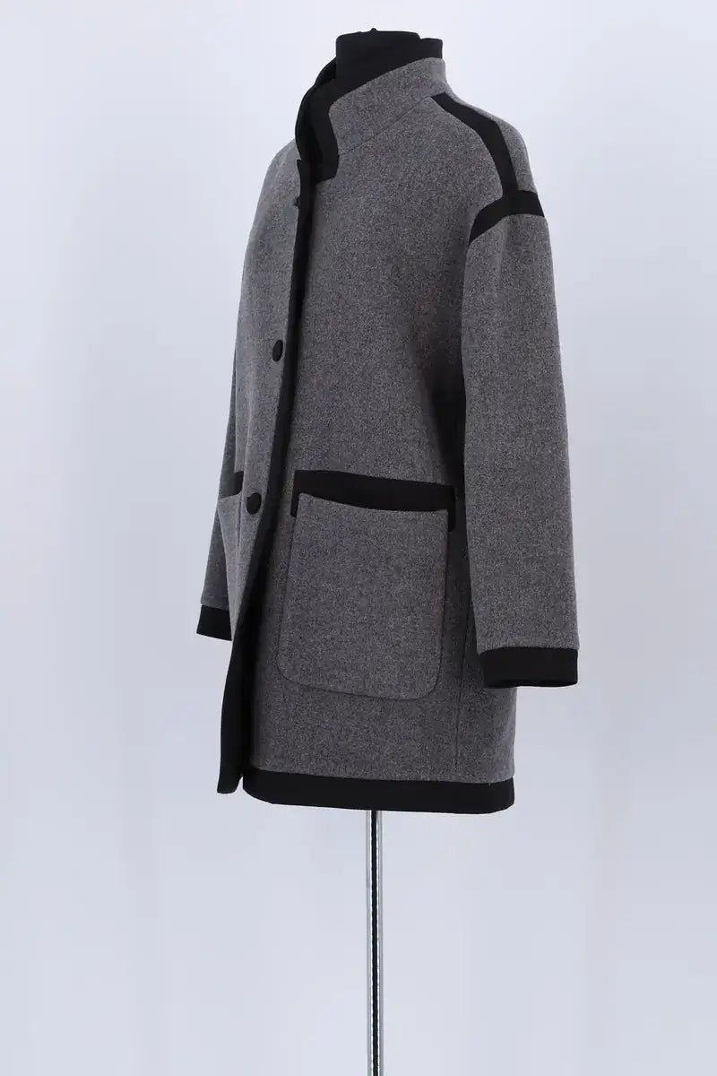 Manteau Claudie Pierlot Anthracite en Laine