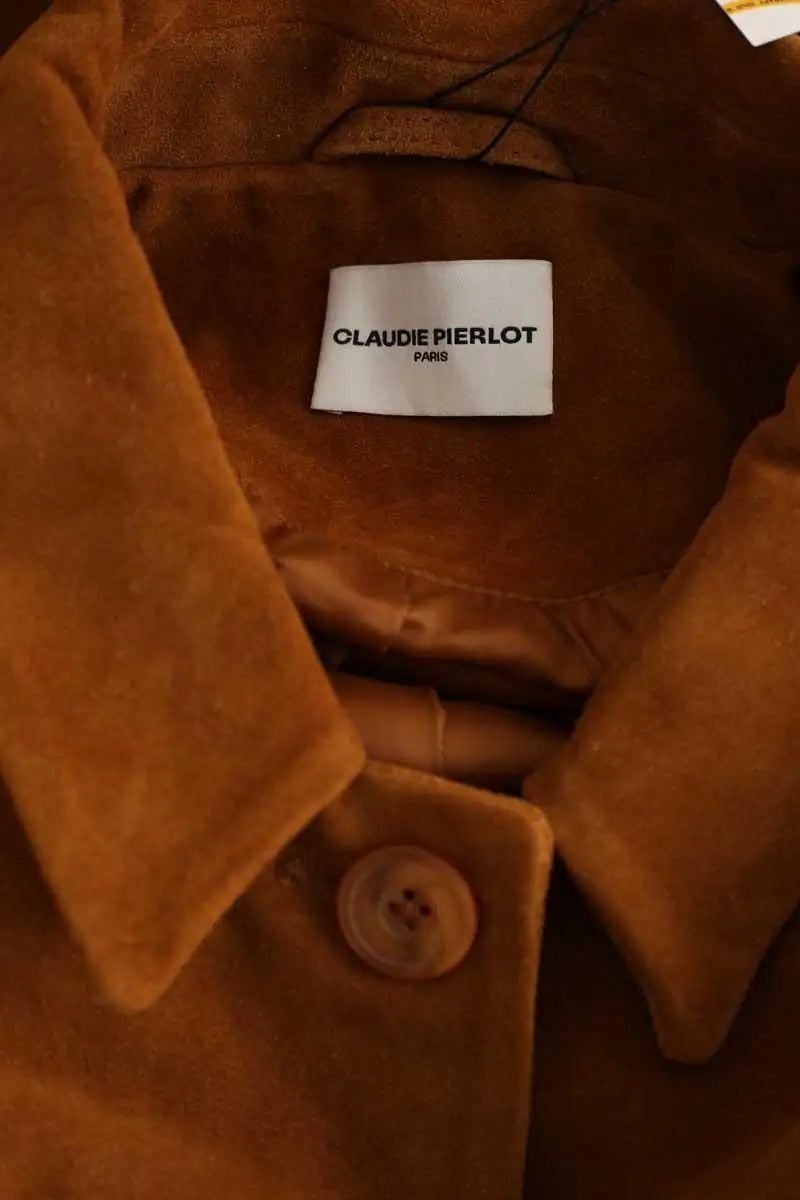 Manteau Claudie Pierlot Camel en Daim