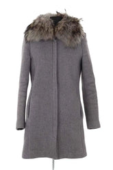 Manteau Claudie Pierlot Gris en Laine, taille M - Seconde Main
