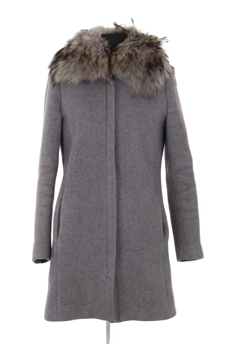 Manteau Claudie Pierlot Gris en Laine, taille M - Seconde Main