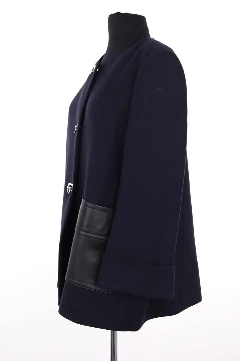Manteau Claudie Pierlot Marine en Laine