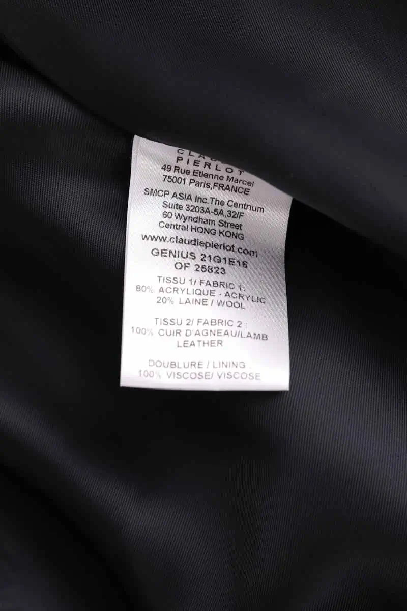 Manteau Claudie Pierlot Marine en Laine