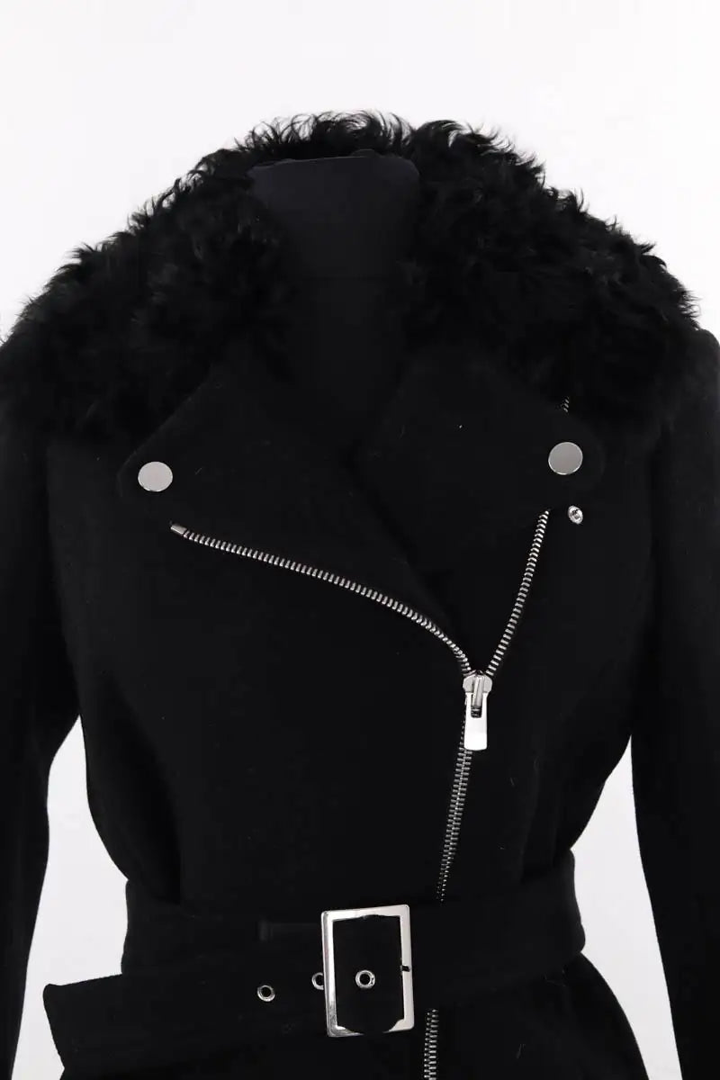 Manteau Claudie Pierlot Noir en Coton