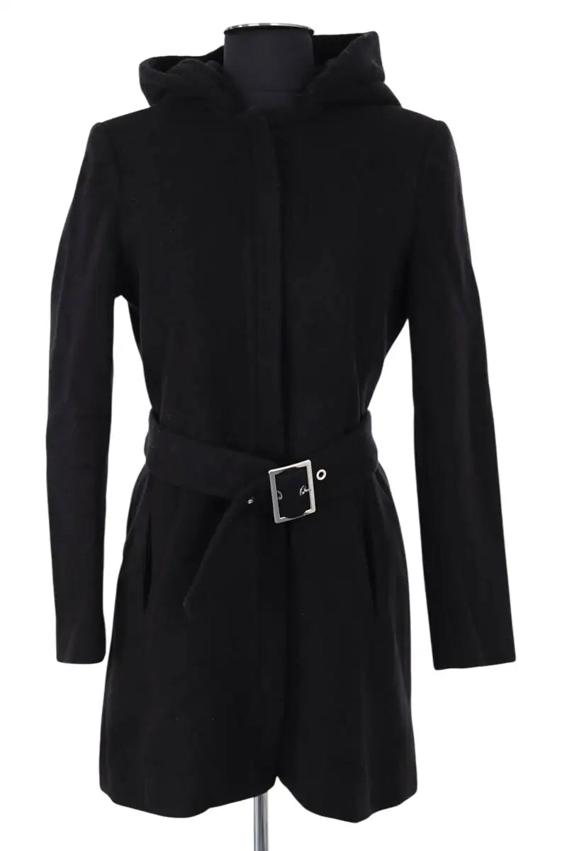 Manteau Claudie Pierlot Noir en Laine, taille M - Seconde Main