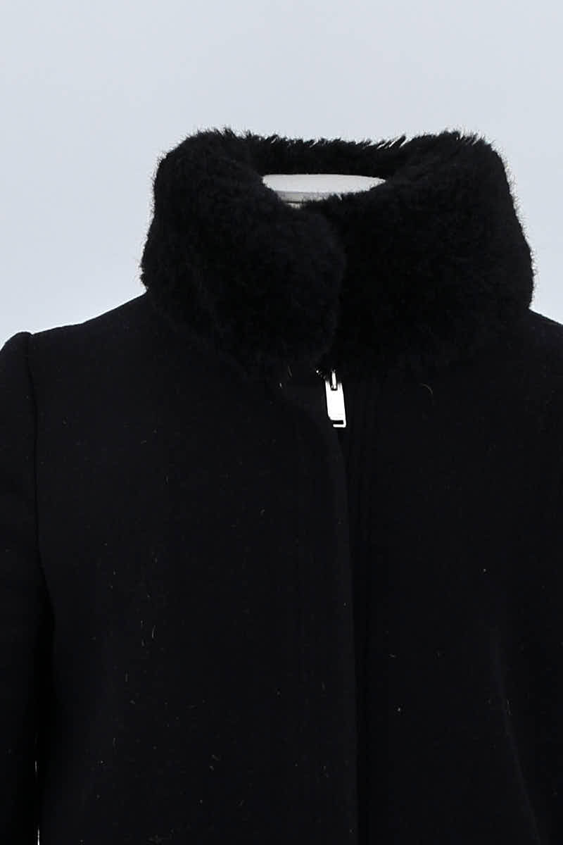 Manteau Claudie Pierlot Noir en Laine