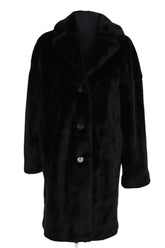 Manteau Claudie Pierlot Noir en Synthétique, taille S - Seconde Main