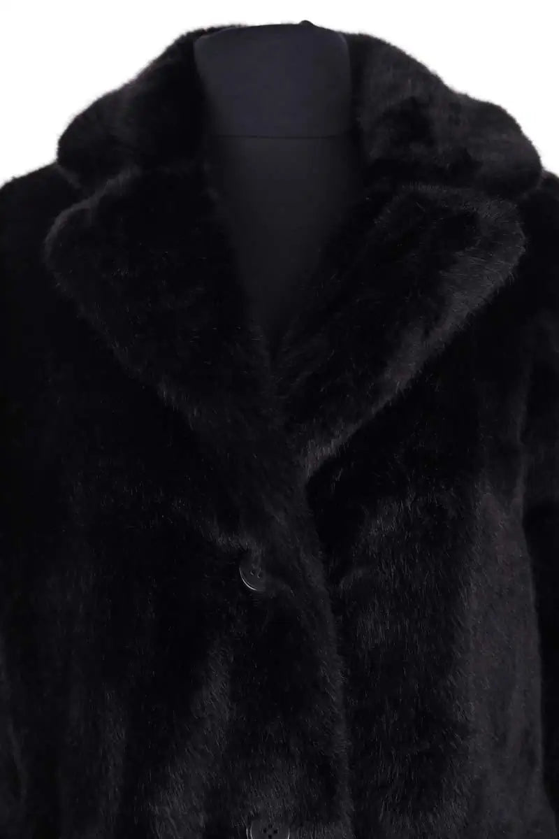 Manteau Claudie Pierlot Noir en Synthétique