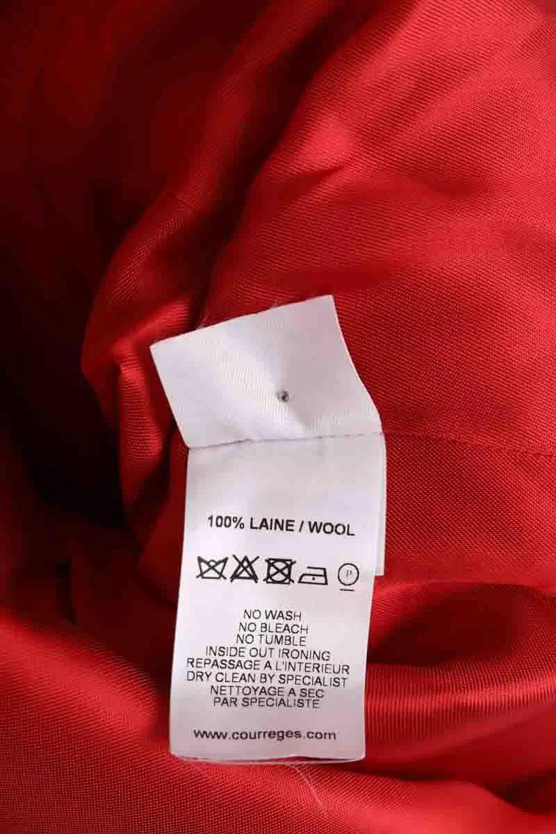 Manteau Courrèges Rouge en Laine