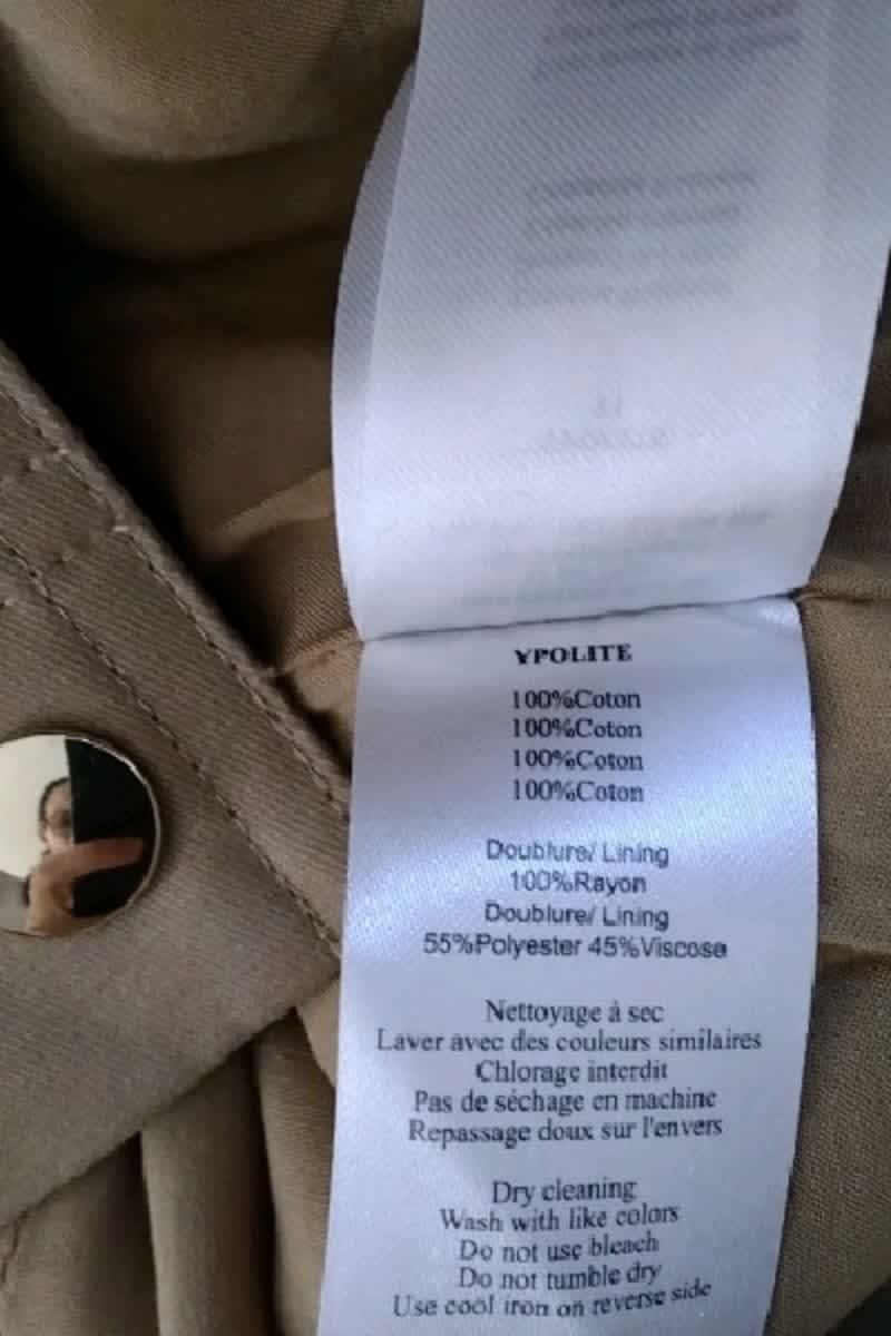 Manteau Des Petits Hauts Beige en Coton