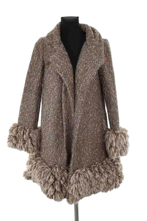 Manteau Diane Von Furstenberg Marron en Laine, taille XL - Seconde Main