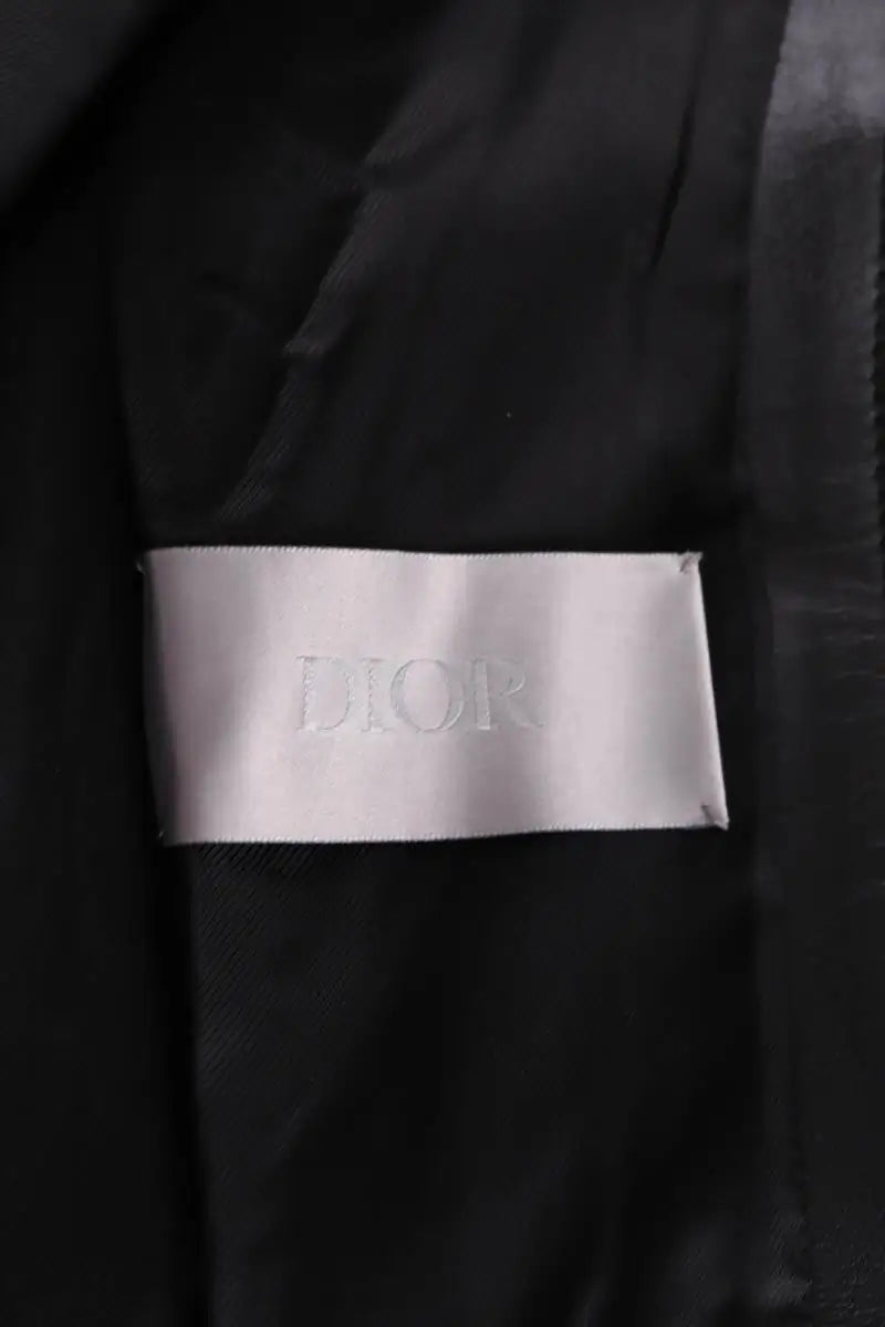 Manteau Dior Noir en Cuir