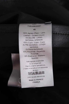 Manteau Dior Noir en Cuir