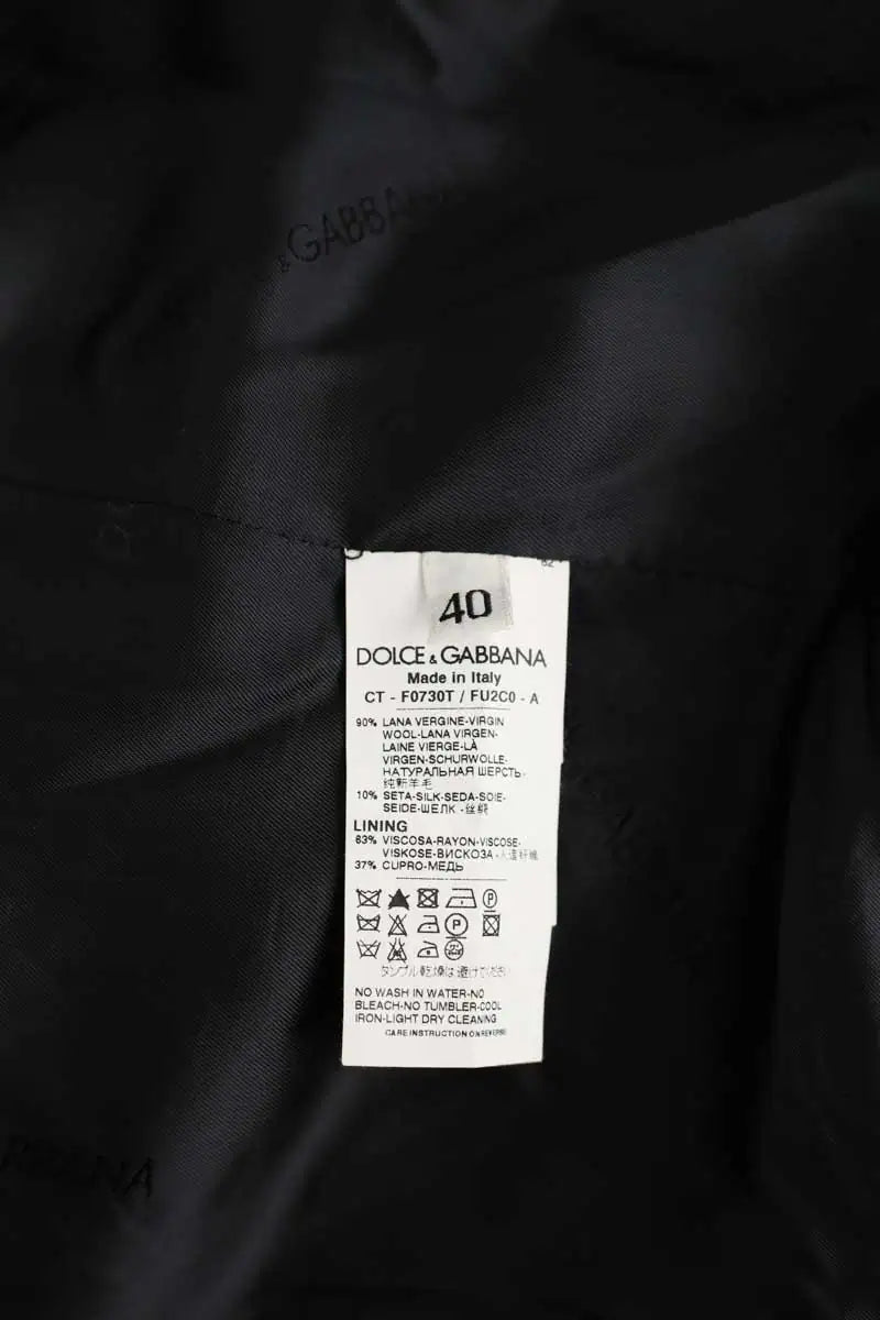 Manteau Dolce & Gabbana Noir en Laine