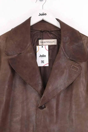 Manteau Emporio Armani Marron en Cuir