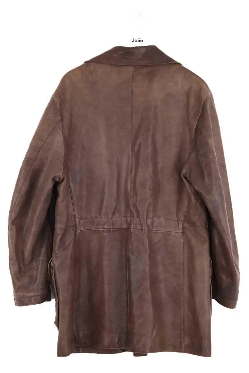 Manteau Emporio Armani Marron en Cuir