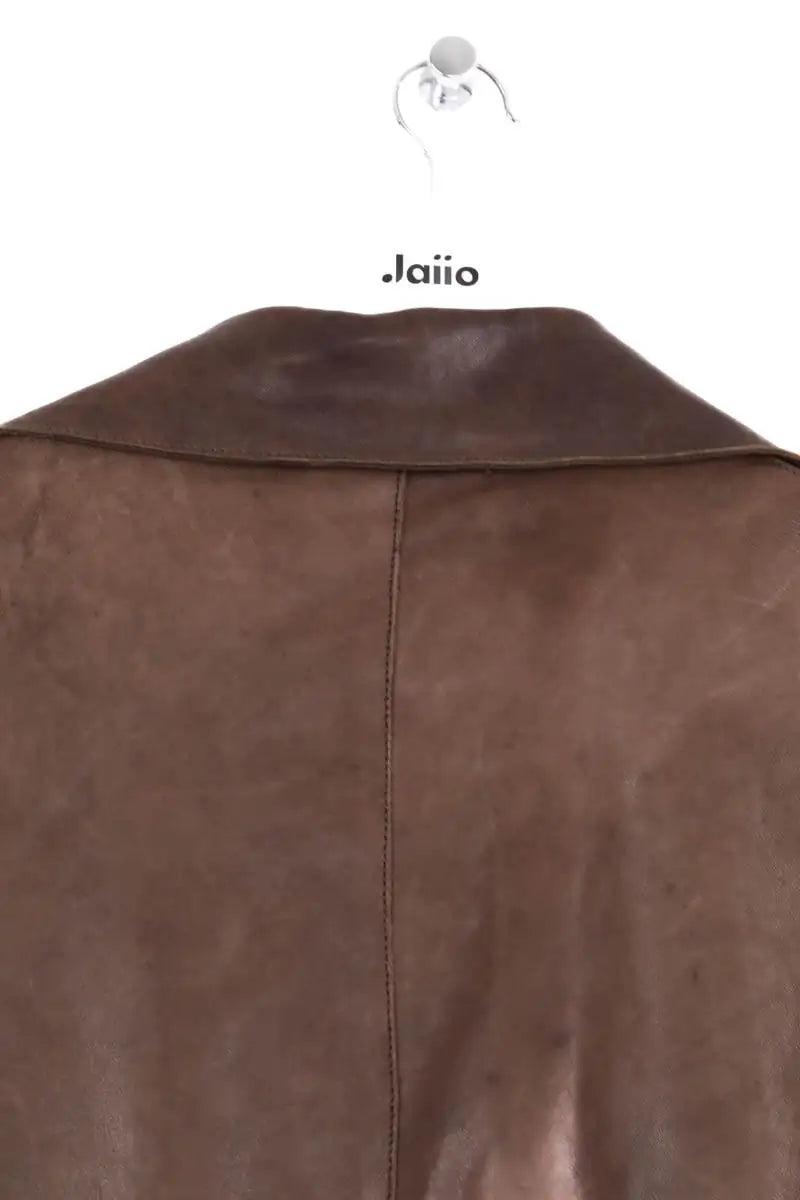 Manteau Emporio Armani Marron en Cuir