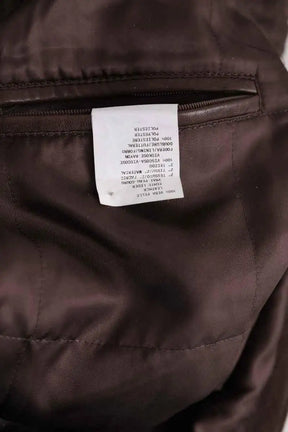 Manteau Emporio Armani Marron en Cuir