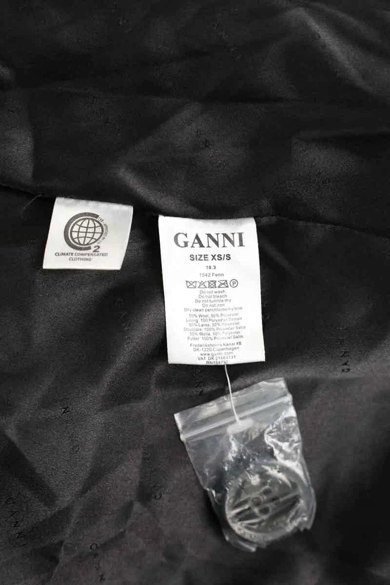 Manteau Ganni Noir en Laine
