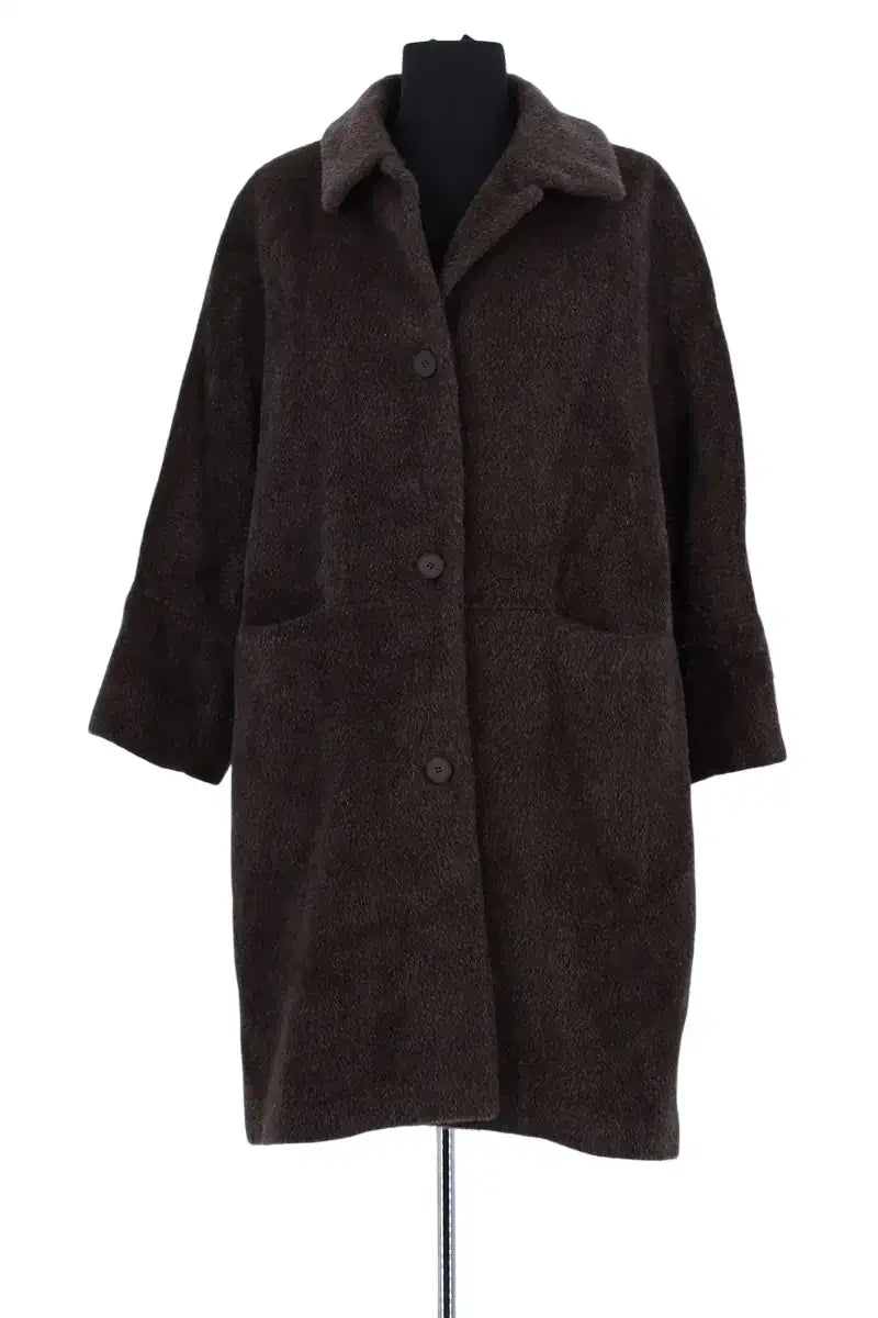 Manteau Georges Rech Marron en Laine, taille M - Seconde Main