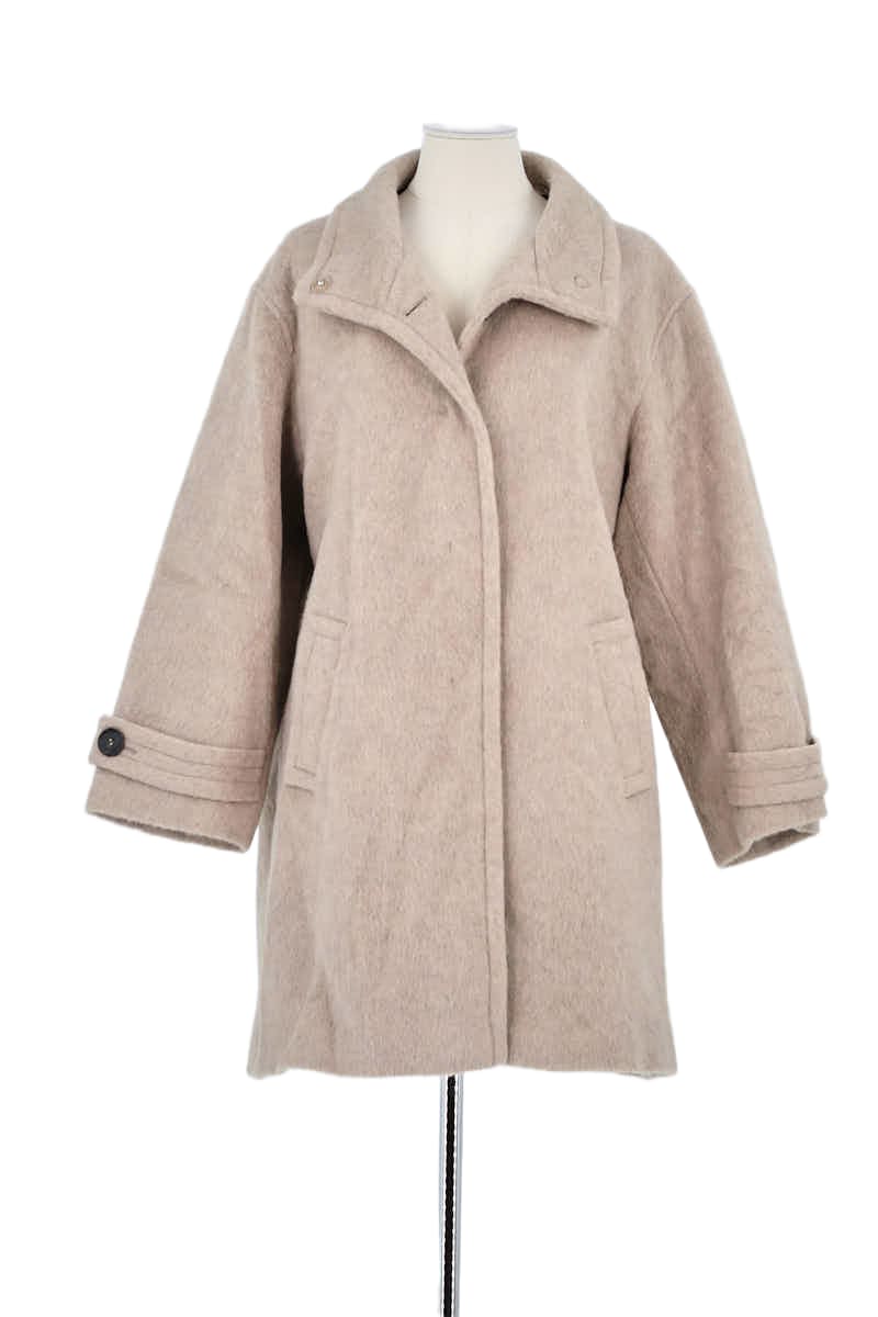 Manteau Gerard Darel Beige en Laine, taille M - Seconde Main