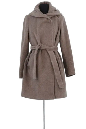 Manteau Gerard Darel Marron en Laine, taille L - Seconde Main