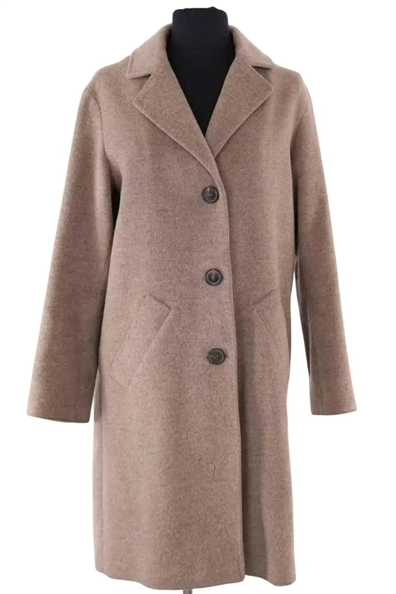 Manteau Gerard Darel Marron en Laine, taille S - Seconde Main