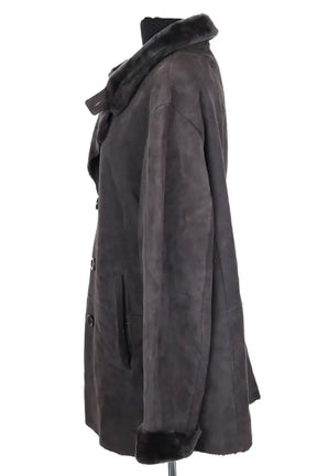 Manteau Giorgio Armani Armani Collezioni Gris en Daim