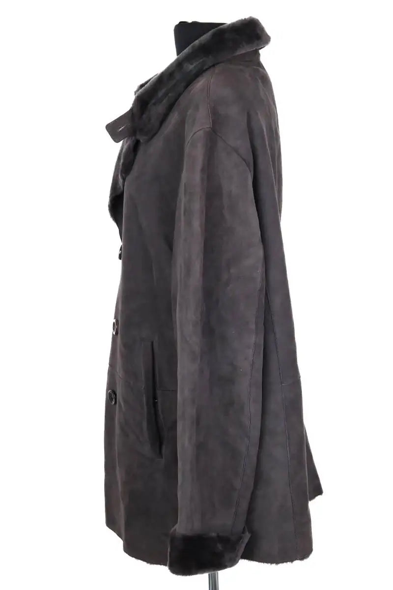 Manteau Giorgio Armani Armani Collezioni Gris en Daim