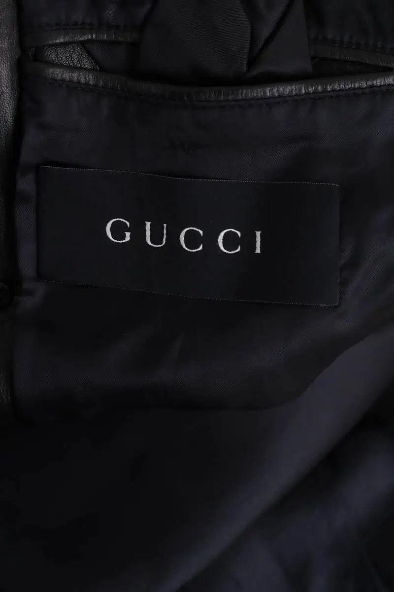 Manteau Gucci Noir en Cuir