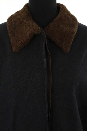 Manteau Hache Marron en Laine