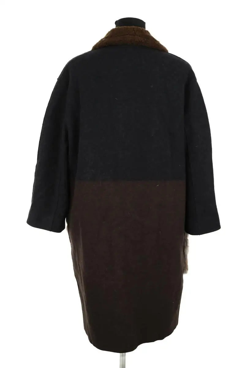 Manteau Hache Marron en Laine