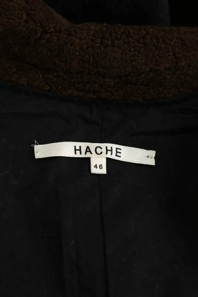 Manteau Hache Marron en Laine