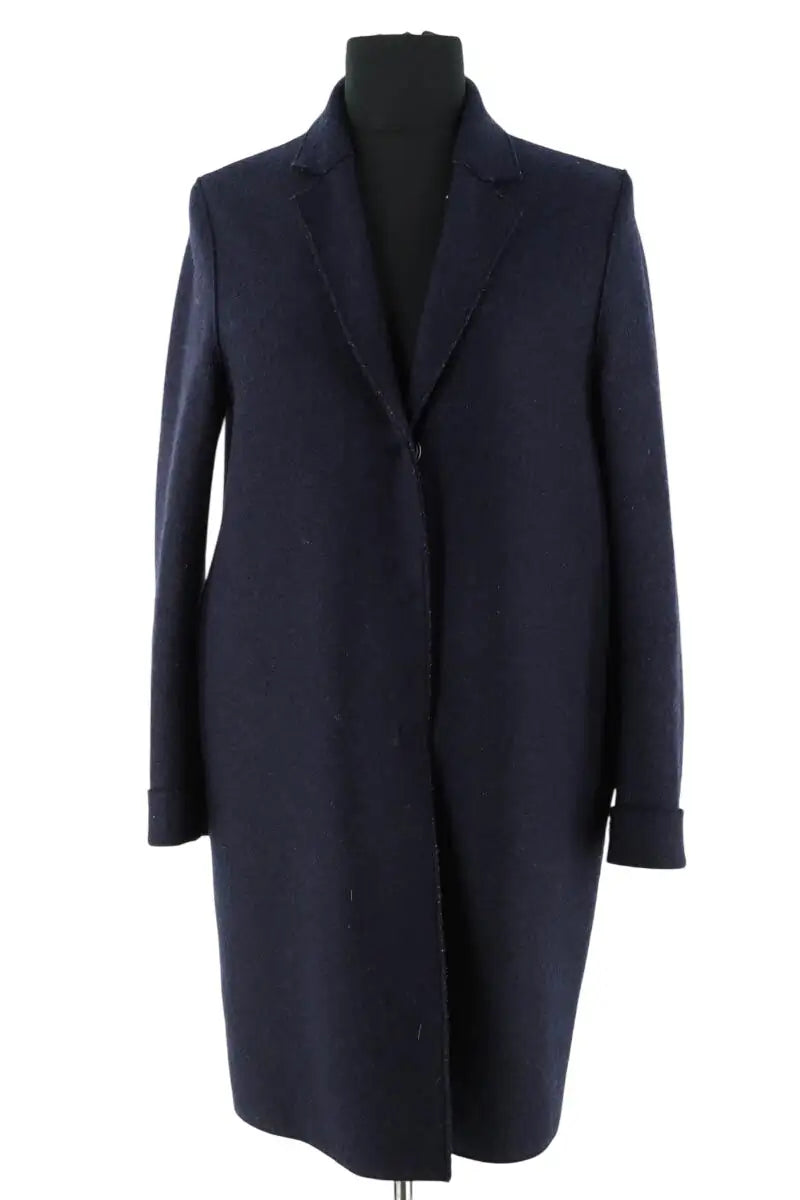 Manteau Harris Wharf London Marine en Laine, taille S - Seconde Main