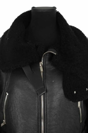 Manteau Heliot Emil Noir en Cuir