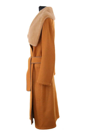 Manteau Hermès Camel en Cachemire