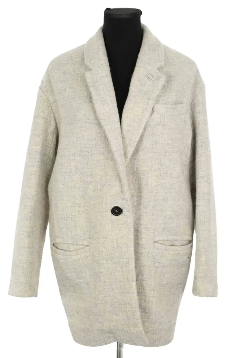 Manteau Iro Gris en Laine, taille S - Seconde Main