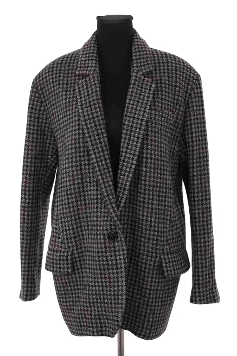Manteau Isabel Marant Étoile Anthracite en Laine, taille S - Seconde Main
