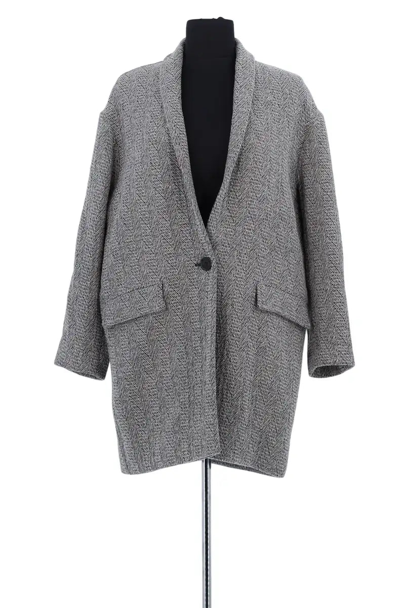 Manteau Isabel Marant Étoile Anthracite en Synthétique, taille S - Seconde Main