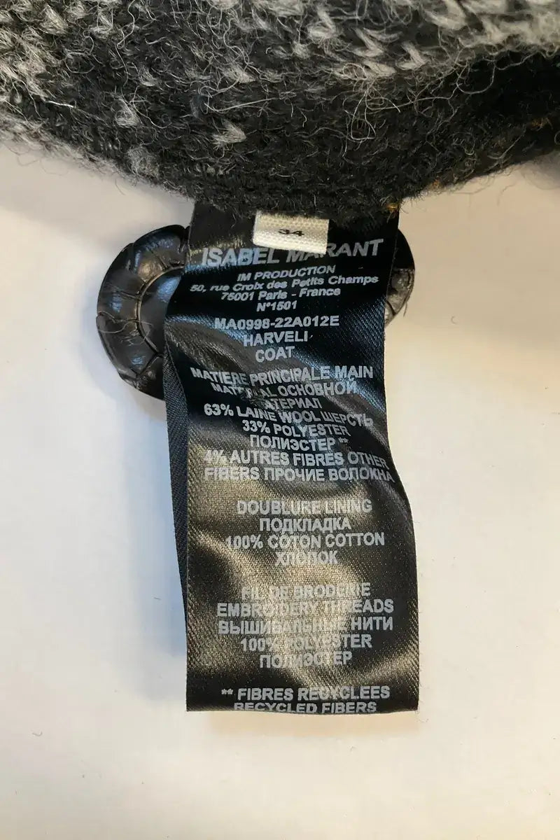 Manteau Isabel Marant Étoile Noir en Coton